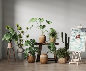 Modern Potted Green Plant-ID:860140347