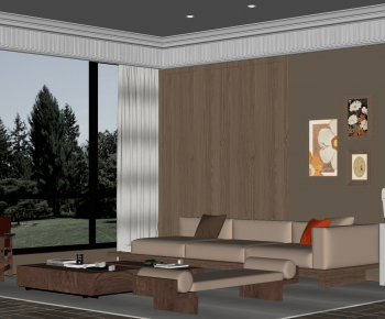 Wabi-sabi Style A Living Room-ID:960381093