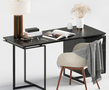 Modern Computer Desk And Chair-ID:948779659
