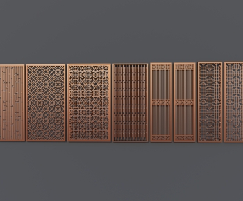 New Chinese Style Metal Screen Partition-ID:751447927