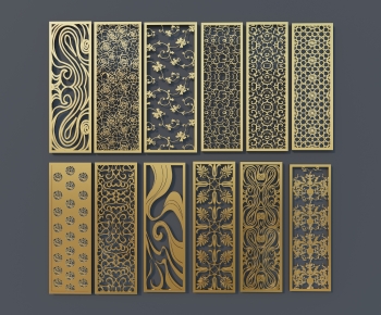 Simple European Style Metal Screen Partition-ID:313532119