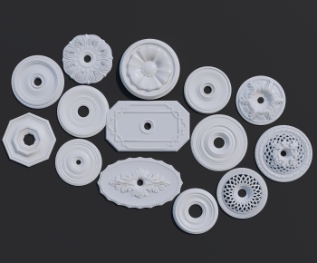 European Style Plaster Carved Top Plate-ID:756690039