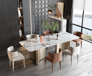 Modern Dining Table And Chairs-ID:704844003
