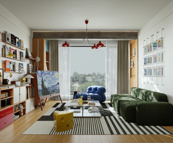 Modern A Living Room-ID:503779894