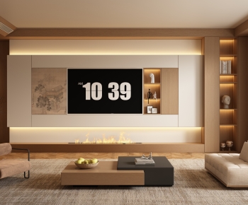 New Chinese Style A Living Room-ID:355113989