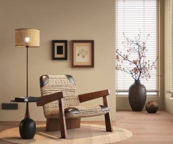 Wabi-sabi Style Lounge Chair-ID:639319904
