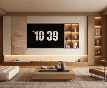 New Chinese Style A Living Room-ID:351110948