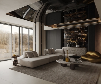 Modern A Living Room-ID:639864926