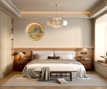 New Chinese Style Bedroom-ID:372922902