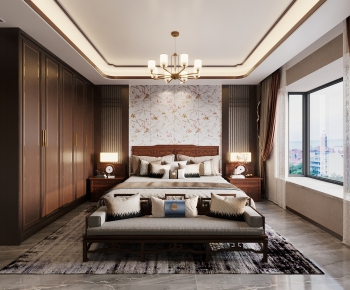 New Chinese Style Bedroom-ID:118467092