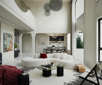 French Style A Living Room-ID:495060921