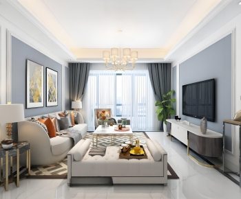 Modern A Living Room-ID:194705015