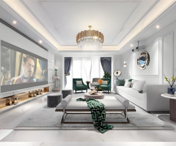 Simple European Style A Living Room-ID:160823113