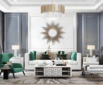 Simple European Style A Living Room-ID:250339035