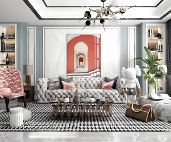 Modern A Living Room-ID:973901991