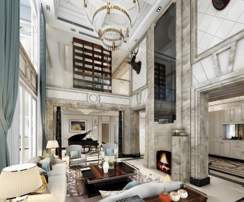New Classical Style A Living Room-ID:914683107