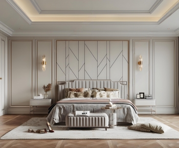 Simple European Style Bedroom-ID:952055935