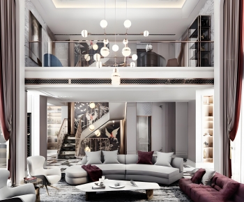 Modern A Living Room-ID:335728886