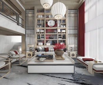 New Chinese Style A Living Room-ID:271920929