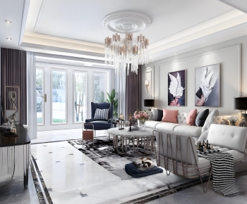 Simple European Style A Living Room-ID:872725962