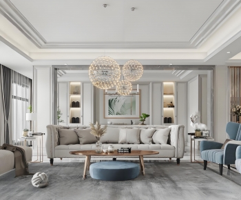 Simple European Style A Living Room-ID:370798114