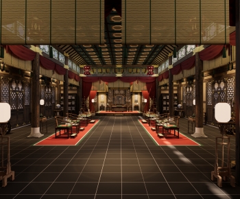 Chinese Style A Living Room-ID:957196008