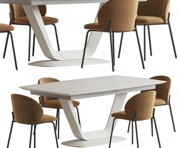 Modern Dining Table And Chairs-ID:498580998