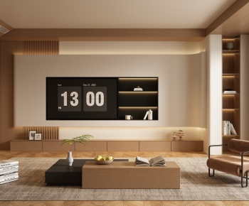 New Chinese Style A Living Room-ID:685340884