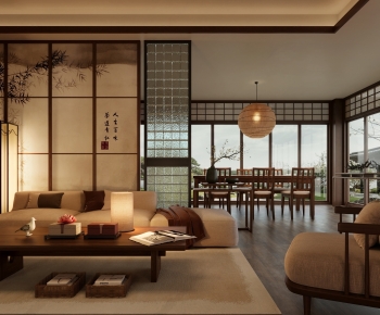 New Chinese Style A Living Room-ID:364468109