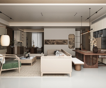 New Chinese Style A Living Room-ID:237409116