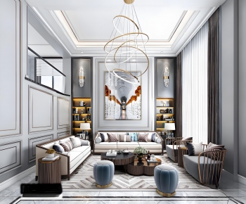 New Classical Style A Living Room-ID:136054042