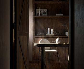 Modern Computer Desk And Chair-ID:656172046