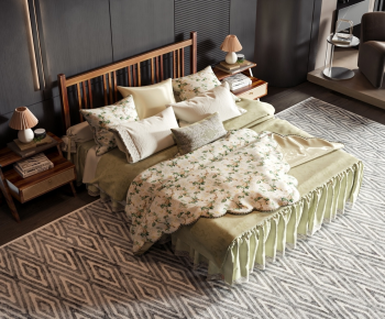 Modern Double Bed-ID:711014996