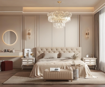 Simple European Style Bedroom-ID:827136998