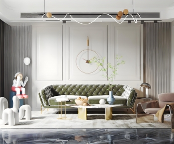 Simple European Style A Living Room-ID:369225981