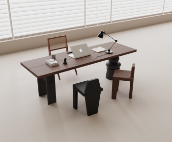 Modern Computer Desk And Chair-ID:517919061