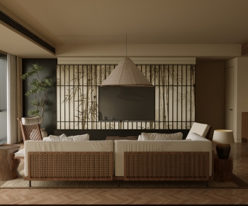 New Chinese Style A Living Room-ID:855911975