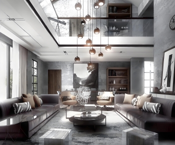 Modern A Living Room-ID:493071194