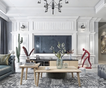 Simple European Style A Living Room-ID:340809862