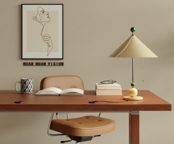 Modern Computer Desk And Chair-ID:333677052