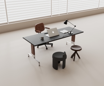 Modern Computer Desk And Chair-ID:396044023
