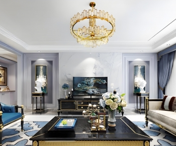 Simple European Style A Living Room-ID:332027916