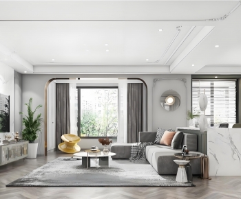 Simple European Style A Living Room-ID:975116975