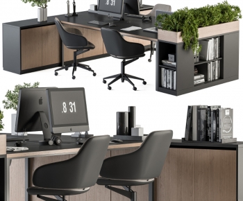 Modern Office Desk And Chair-ID:134567023