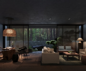 New Chinese Style A Living Room-ID:920783048