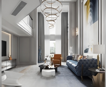 Simple European Style A Living Room-ID:360980036