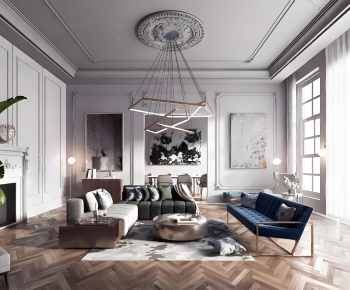 Simple European Style A Living Room-ID:937302116