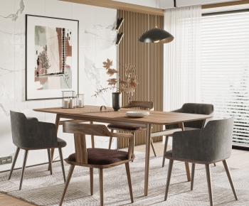 Modern Dining Table And Chairs-ID:379414081