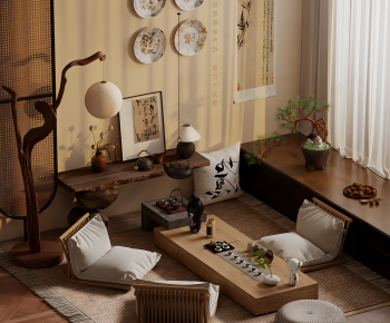 New Chinese Style Tea Tables And Chairs-ID:477083924