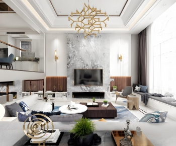 Modern A Living Room-ID:687022921